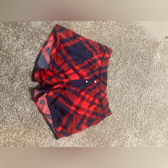 NWOT - Aerie Red and Black Plaid Pajama Shorts - Picture 5 of 10